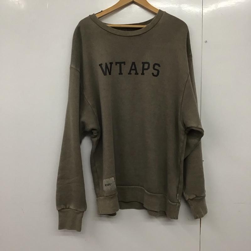 ダブルタップス WTAPS トレーナー 長袖 長袖トレーナー スウェット クルーネック プルオーバー 2 ロゴ、文字 茶 / ブラウン /  メンズ USED 古着 中古 10141706