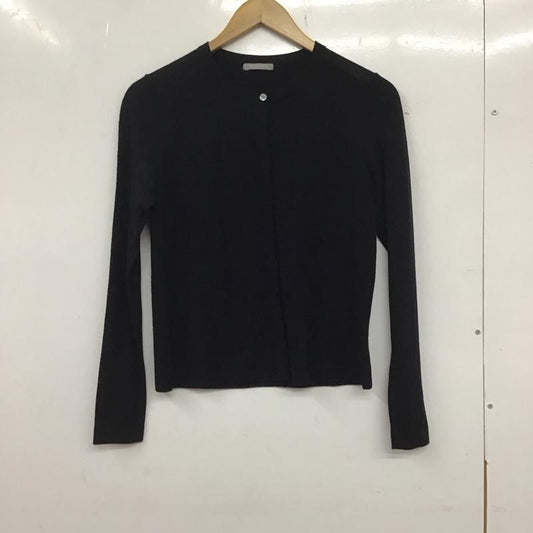 セオリー theory カーディガン 長袖 03-4303749 ウール クルーネック 38 無地 黒 / ブラック /  レディース USED 古着 中古 10133737