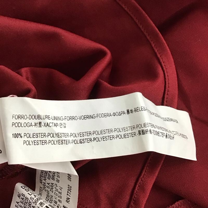 ザラ ZARA ワンピース ひざ丈スカート 0881 227 660 ノースリーブ M  ボルドー / ボルドー /  レディース USED 古着 中古 10131210