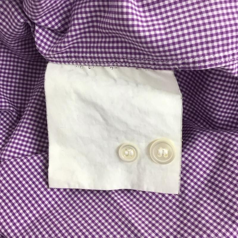 コムデギャルソンオム COMME des GARCONS HOMME シャツ、ブラウス 長袖 ボタンダウンシャツ M チェック 白 / ホワイト / X 紫 / パープル /  メンズ USED 古着 中古 10128263