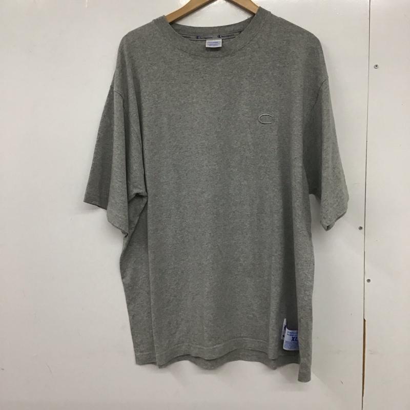チャンピオン Champion Tシャツ 半袖 c3-v331 ショートスリーブティーシャツアクションスタイル 半袖カットソー XL ロゴ、文字 灰 / グレー /  メンズ USED 古着 中古 10132717