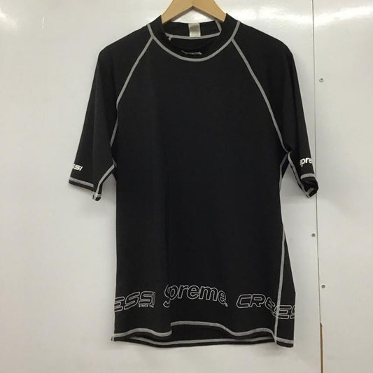 シュプリーム Supreme カットソー 半袖 21ss CressiRashGuardblack アンダーウェア M ロゴ、文字 黒 / ブラック /  メンズ USED 古着 中古 10143119