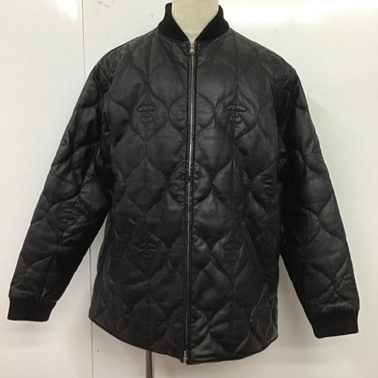 アベイシングエイプ A BATHING APE ジャケット、上着 ジャンパー、ブルゾン ジップアップジャケット ジャンパー ジャケット レザージャケット アウター L ロゴ、文字 黒 / ブラック /  メンズ USED 古着 中古 10124710