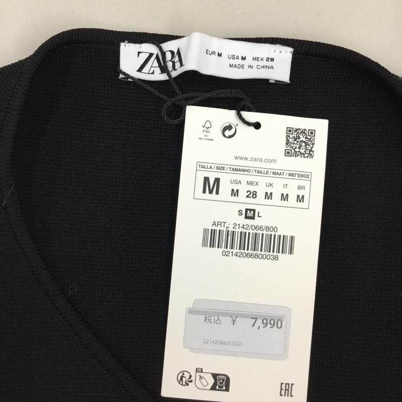 ザラ ZARA ワンピース ロングスカート ロングワンピース ノースリーブワンピース フレアスカート M 無地 黒 / ブラック /  レディース USED 古着 中古 10115804