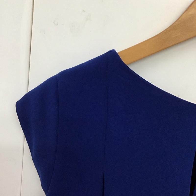ユナイテッドアローズ UNITED ARROWS ワンピース ミニスカート 1526-672-2794 フレンチスリーブワンピース 36 無地 青 / ブルー /  レディース USED 古着 中古 10131815