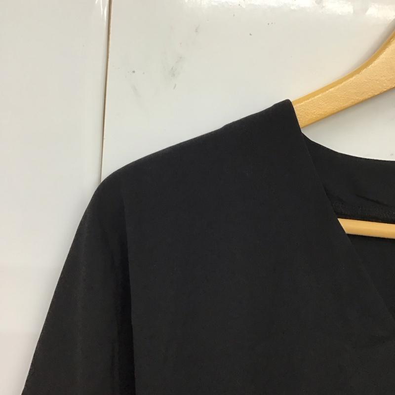 古着 USED ワンピース ロングスカート Vネック 無地 黒 / ブラック /  レディース USED 古着 中古 10119279