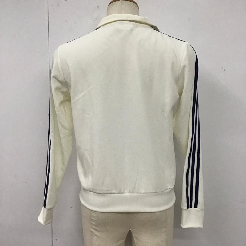 アディダス adidas ジャケット、上着 ジャケット、ブレザー ジップアップジャケット ジャンパー ジャケット ジャージ アウター ロゴ、文字 白 / ホワイト /  メンズ USED 古着 中古 10123606