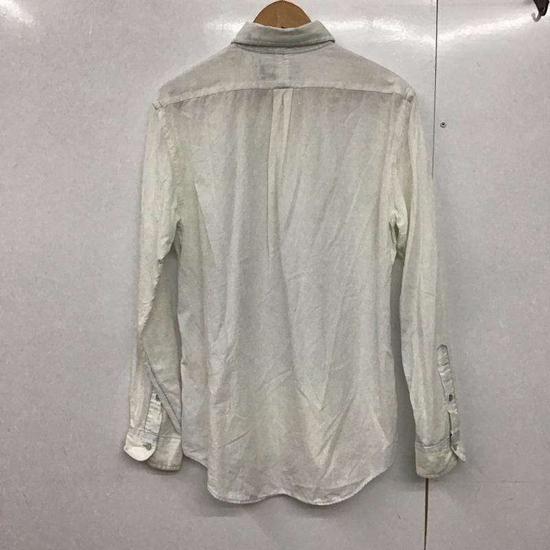 ラルフローレン RALPHLAUREN シャツ、ブラウス 長袖 長袖シャツ 無地シャツ カラーシャツ ボタンダウンシャツ M ロゴ、文字 白 / ホワイト /  メンズ USED 古着 中古 10141816