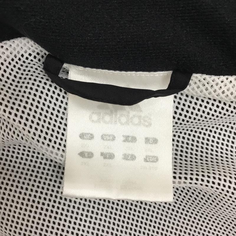 アディダス adidas ジャケット、上着 ジャンパー、ブルゾン ジップアップジャケット ジャンパー ジャケット カジュアルジャケット アウター ロゴ、文字 白 / ホワイト / X 黒 / ブラック /  メンズ USED 古着 中古 10113565