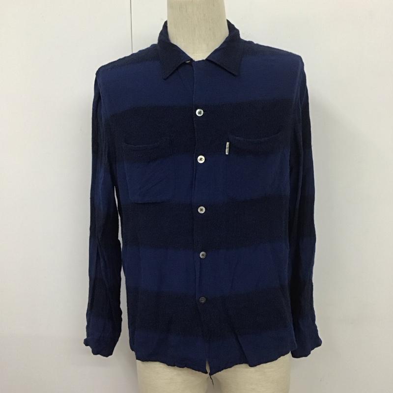 クーティー COOTIE シャツ、ブラウス 長袖 L 無地 青 / ブルー /  メンズ USED 古着 中古 10108064