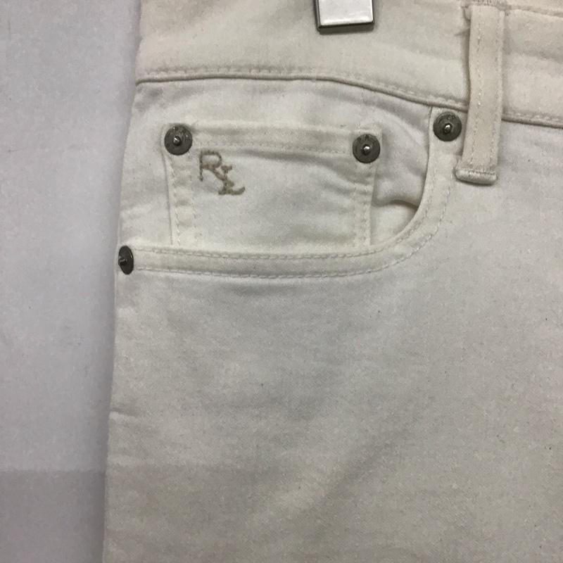 ポロラルフローレン POLO RALPH LAUREN パンツ デニム、ジーンズ デニムパンツ スリムパンツ カジュアルパンツ ストレッチパンツ 28インチ 無地 白 / ホワイト /  メンズ USED 古着 中古 10143224