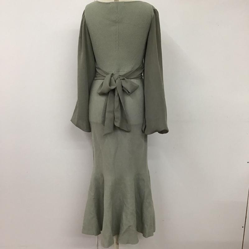 ロイヤルパーティー ROYAL PARTY ワンピース ロングスカート 7414-393-1 袖コンシャスマーメイドワンピース 長袖ロングワンピース フレアスカート FREE 無地 灰 / グレー /  レディース USED 古着 中古 10115908