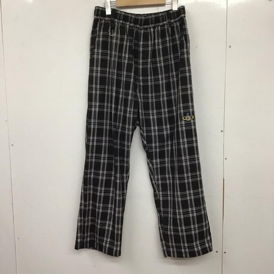 パンクドランカーズ PUNK DRUNKERS パンツ ワークパンツ、ペインターパンツ スラックスパンツ ワイドパンツ チェックパンツ L チェック 黒 / ブラック /  メンズ USED 古着 中古 10138753