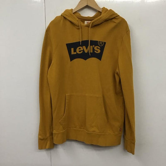 リーバイス Levi s パーカー 長袖 長袖パーカー プルオーバーパーカー スウェット M ロゴ、文字 黄 / イエロー /  メンズ USED 古着 中古 10130752