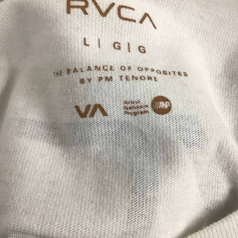 ルーカ RVCA Tシャツ 半袖 半袖カットソー プリントTシャツ クルーネックカットソー L ロゴ、文字 白 / ホワイト /  メンズ USED 古着 中古 10132714