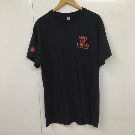 ラッツ RATS Tシャツ 半袖 半袖カットソー プリントTシャツ クルーネックカットソー L プリント 黒 / ブラック /  メンズ USED 古着 中古 10131228