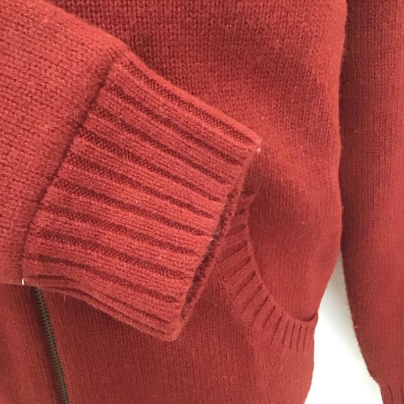 エルエルビーン L.L.Bean パーカー 長袖 285441 ニット フーディー フルジップ 裏ボア M 無地 赤 / レッド /  メンズ USED 古着 中古 10112654