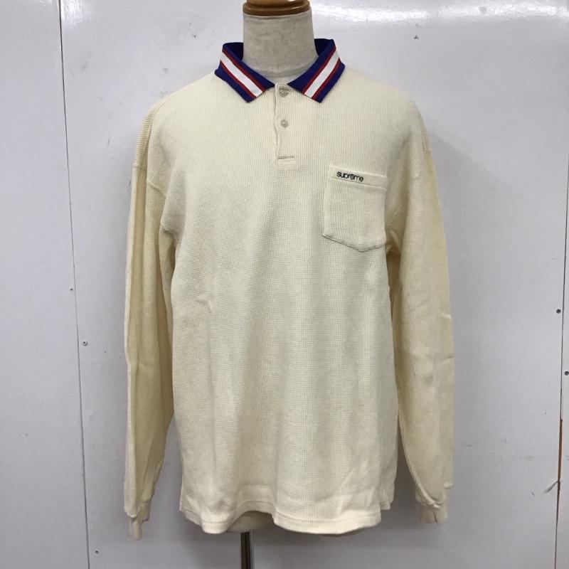 シュプリーム Supreme ポロシャツ 長袖 23AW ThermalL/SPolo サーマルポロシャツ 長袖ポロシャツ L ロゴ、文字 アイボリー / アイボリー /  メンズ USED 古着 中古 10115933