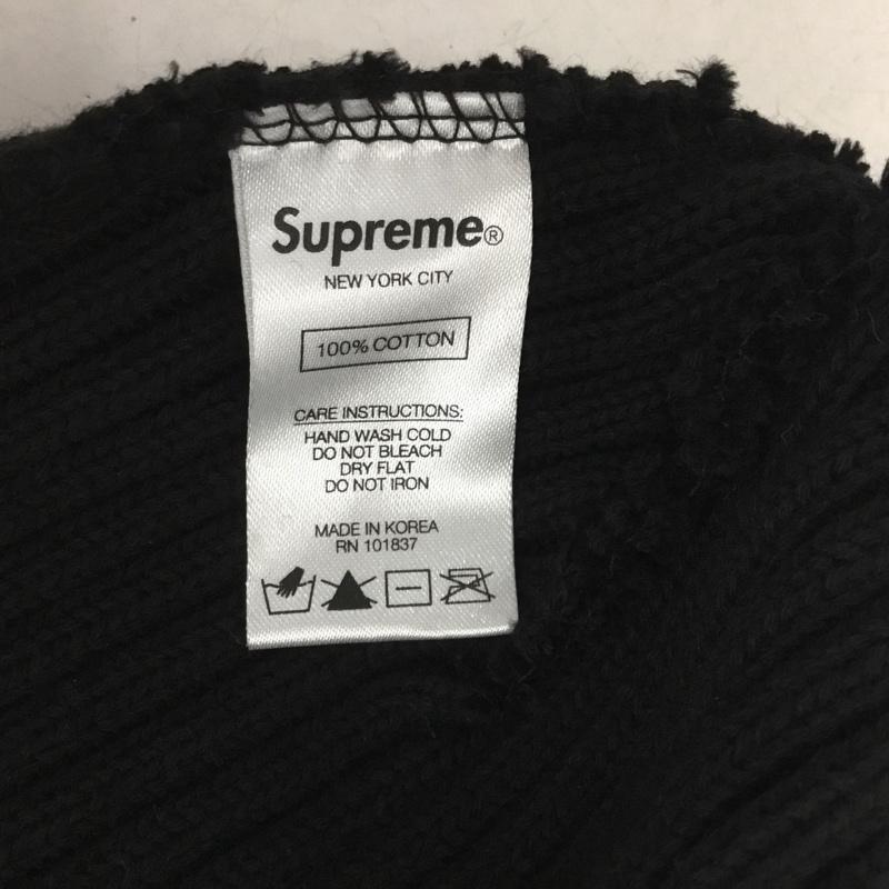 シュプリーム Supreme 帽子 ニット帽 ボックスロゴ コットン リブ ビーニー ロゴ、文字 黒 / ブラック /  メンズ USED 古着 中古 10150514
