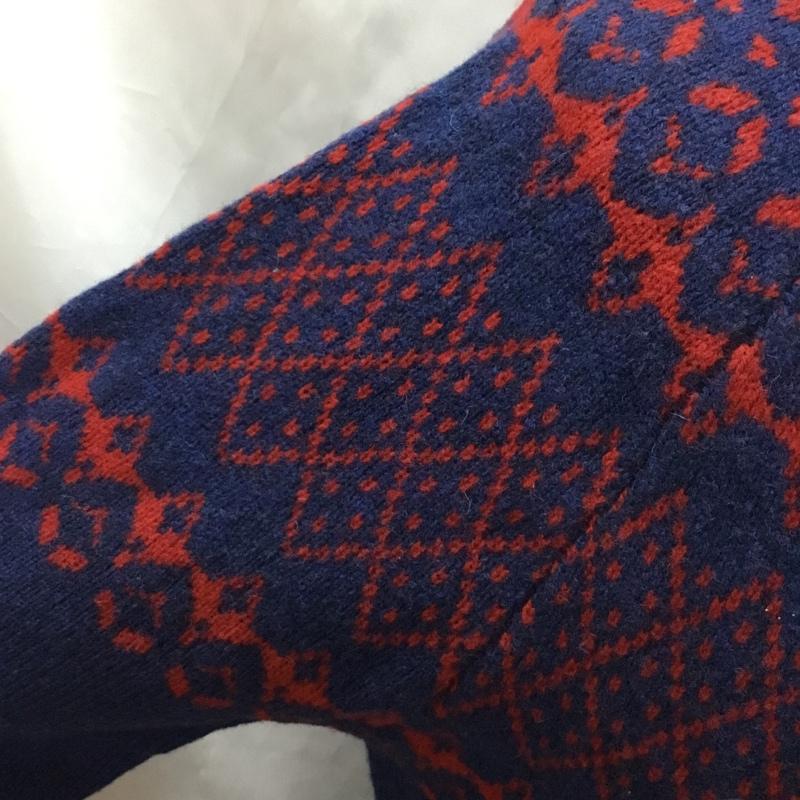 ニューヨーカー ブルー NEWYORKER BLUE ニット、セーター 長袖 長袖ニットカットソー ニット セーター クルーネックニット L 総柄 マルチカラー / マルチカラー /  メンズ USED 古着 中古 10113317