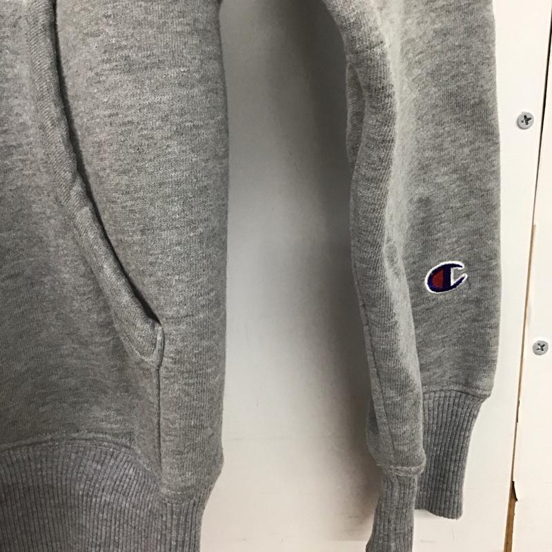 チャンピオン Champion パーカー 長袖 ジップアップパーカー 長袖パーカー カジュアルジャケット L ロゴ、文字 灰 / グレー /  メンズ USED 古着 中古 10146018