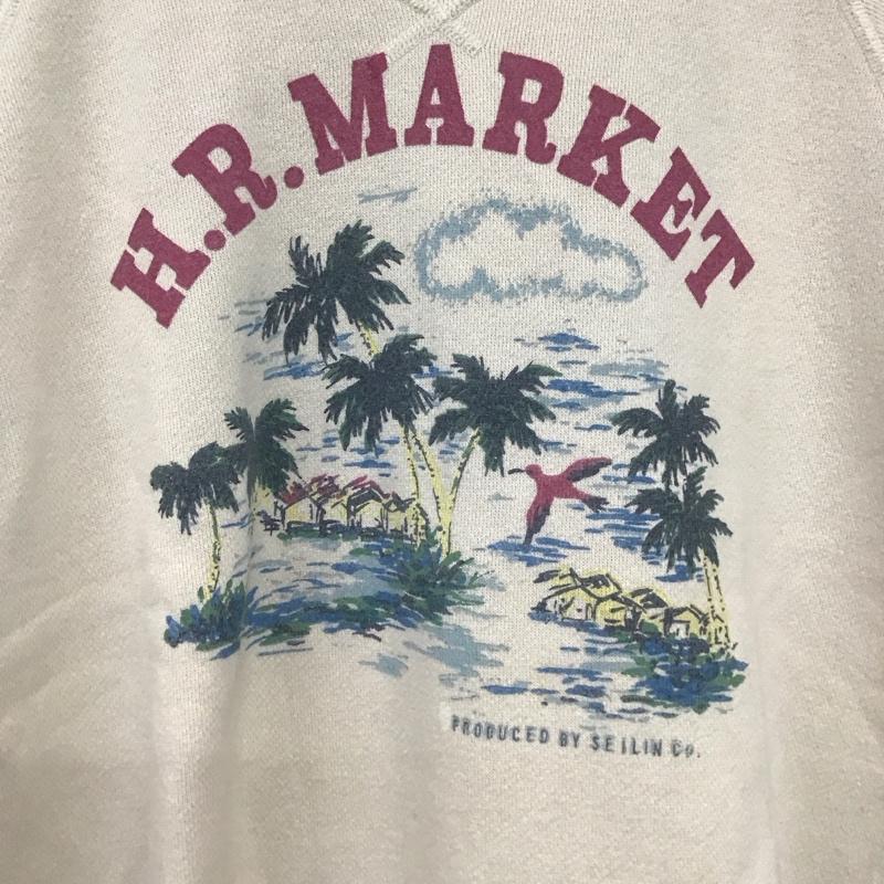 ハリウッドランチマーケット H.R MARKET トレーナー 半袖 半袖スウェットカットソー クルーネックカットソー プリントカットソー S ロゴ、文字 ベージュ / ベージュ /  メンズ USED 古着 中古 10141465