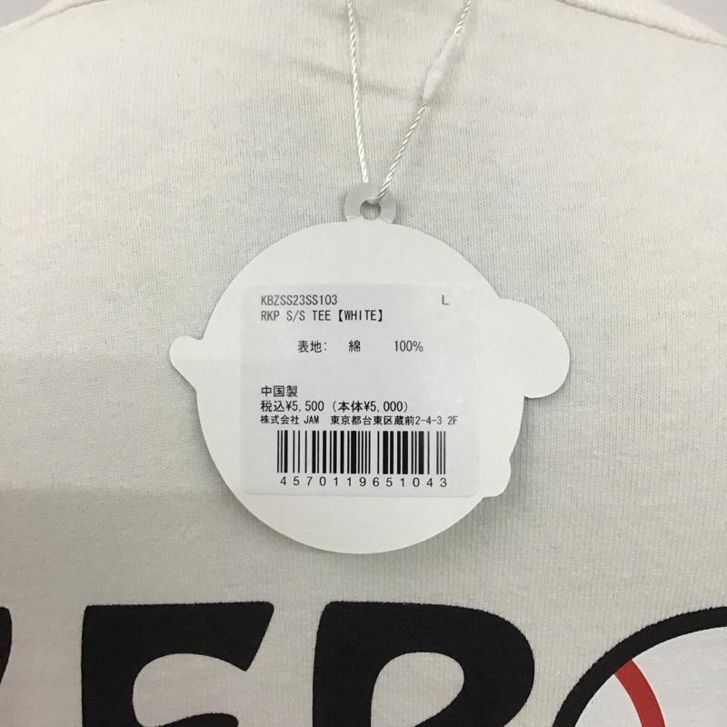 ケボズ KEBOZ Tシャツ 半袖 KBZSS23SS103 L プリント 白 / ホワイト /  メンズ USED 古着 中古 10125013