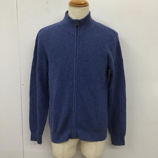 エルエルビーン L.L.Bean ニット、セーター 長袖 ジップアップニットジャケット セーター 長袖ニットカットソー S 無地 青 / ブルー /  メンズ USED 古着 中古 10112591