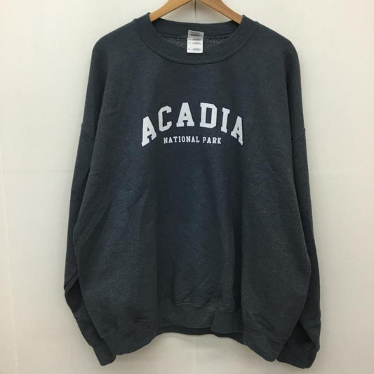 ギルダン GILDAN トレーナー 長袖 ACADIA アカディア XL ロゴ、文字 灰 / グレー /  メンズ USED 古着 中古 10136211