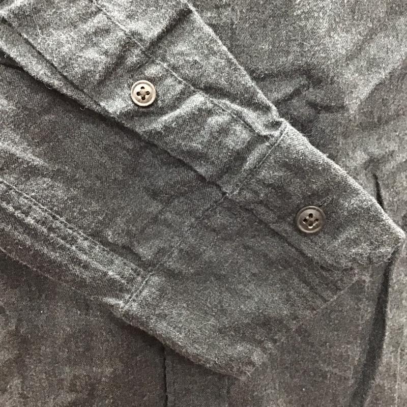 アメリカンイーグル AMERICANEAGLE シャツ、ブラウス 長袖 長袖シャツ カラーシャツ ポケットシャツ 長袖カットソー ボタンダウンシャツ S 無地 灰 / グレー /  メンズ USED 古着 中古 10116871