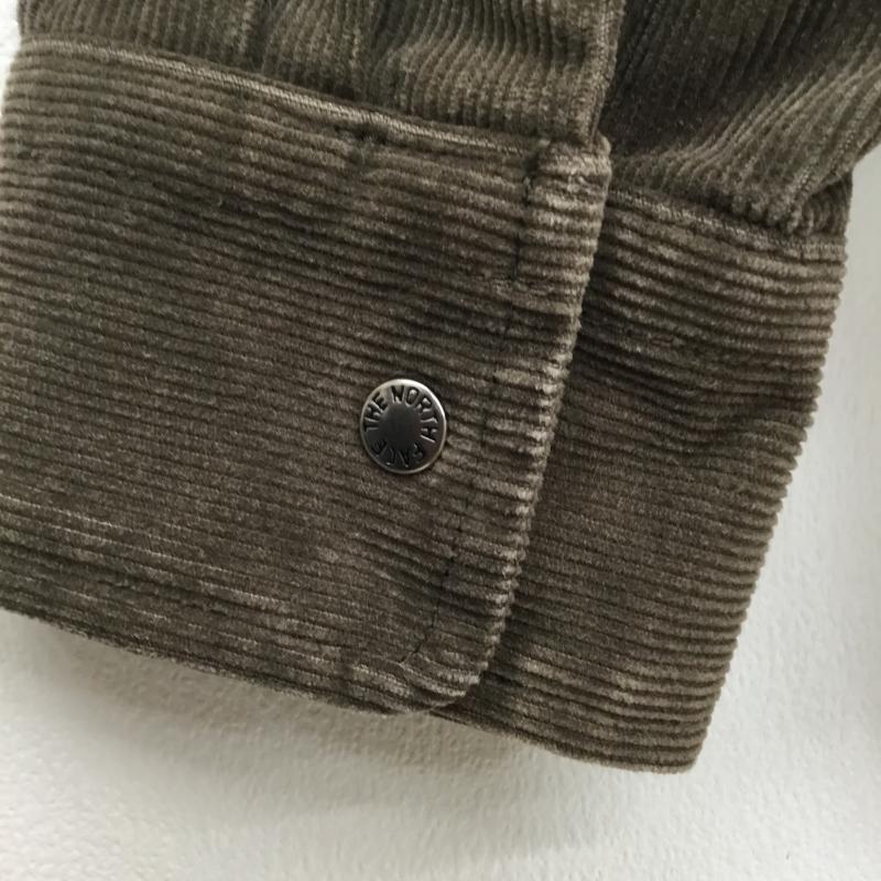 ザ ノースフェイス パープルレーベル THE NORTH FACE PURPLE LABEL シャツ、ブラウス 長袖 NT3758N　CORDUROY NO COLLAR SHIRT　コーデュロイノーカラーシャツ S 無地 カーキ / カーキ /  メンズ USED 古着 中古 10112607