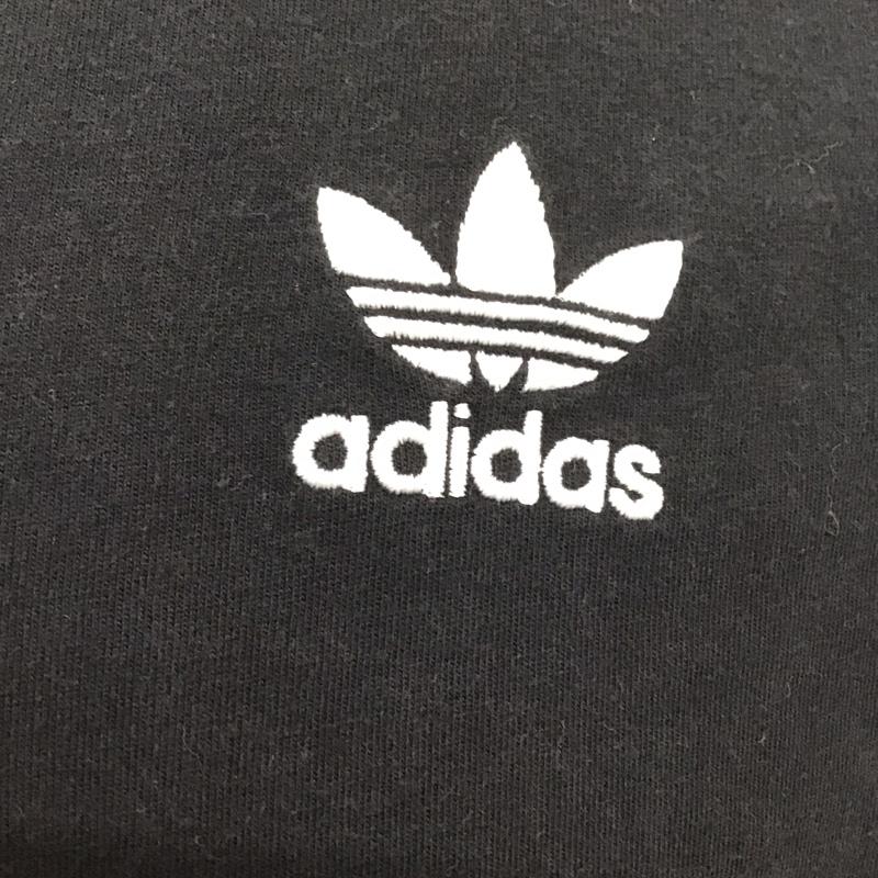アディダス adidas Tシャツ 半袖 CW1202 3 STRIPES TEE ロゴ、文字 黒 / ブラック / X 白 / ホワイト /  メンズ USED 古着 中古 10121332