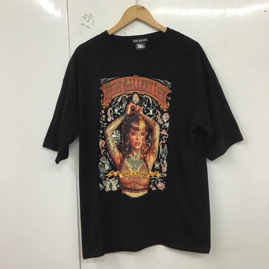 ルードギャラリー RUDE GALLERY Tシャツ 半袖 半袖カットソー プリントTシャツ クルーネックカットソー L プリント 黒 / ブラック /  メンズ USED 古着 中古 10129616