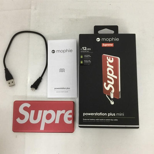 シュプリーム Supreme ファッション小物 ファッション小物 8-10472-03885-8 Mophie Powerstation Plus Mini モバイルバッテリー ロゴ、文字 赤 / レッド / X 白 / ホワイト /  メンズ USED 古着 中古 10132578