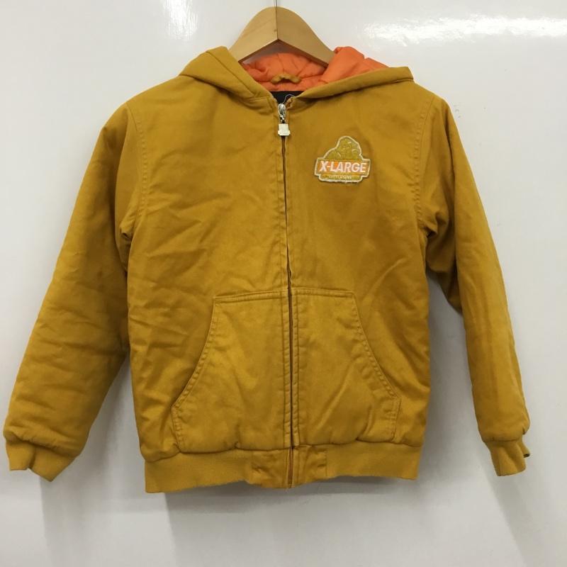 エクストララージ XLARGE ジャケット、上着 ジャンパー、ブルゾン ジップアップジャケット ジャンパー ジャケット カジュアルジャケット アウター 140cm ロゴ、文字 マスタード / マスタード /  ボーイズ USED 古着 中古 10116538