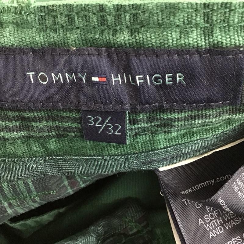 トミーヒルフィガー TOMMY HILFIGER パンツ ワークパンツ、ペインターパンツ ワークパンツ カジュアルパンツ ワイドパンツ ストレートパンツ 32インチ 無地 緑 / グリーン /  メンズ USED 古着 中古 10111099