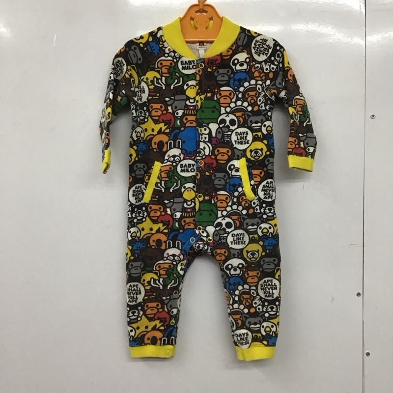 アベイシングエイプ A BATHING APE ワンピース・ドレス・オールインワン ワンピース・ドレス・オールインワン ベビー ロンパース 長袖 80cm マイロ BABY MILO 80cm 総柄 マルチカラー / マルチカラー /  ボーイズ USED 古着 中古 10146603