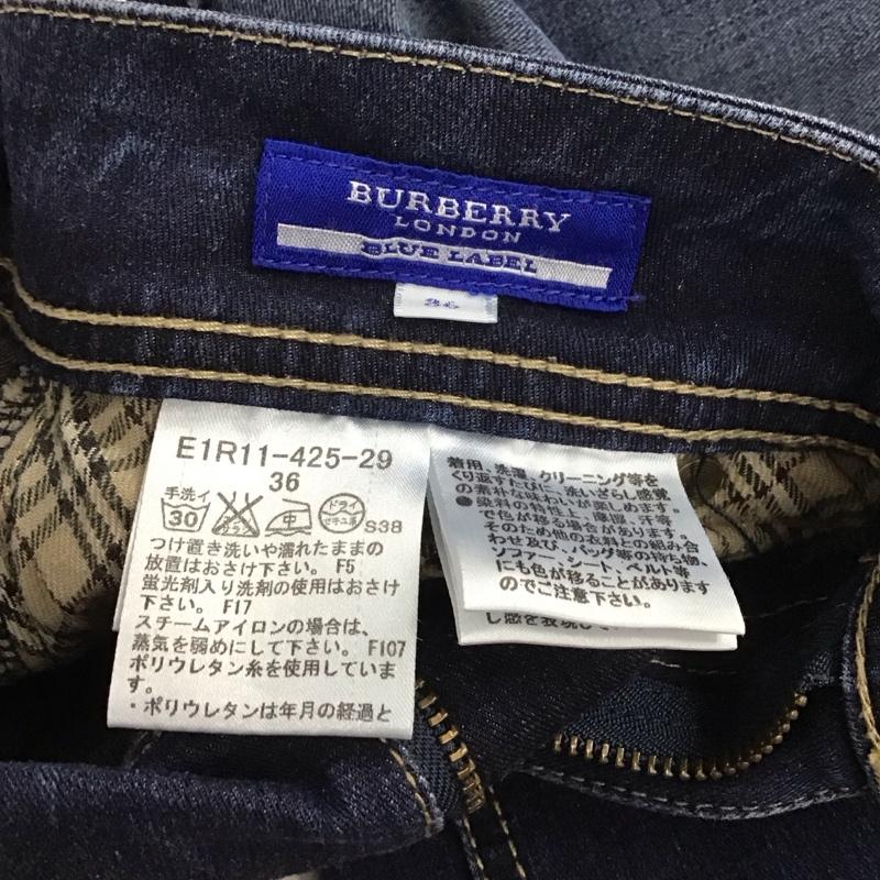 バーバリーブルーレーベル BURBERRY BLUE LABEL パンツ デニム、ジーンズ 36 無地 インディゴ / インディゴ /  レディース USED 古着 中古 10132754