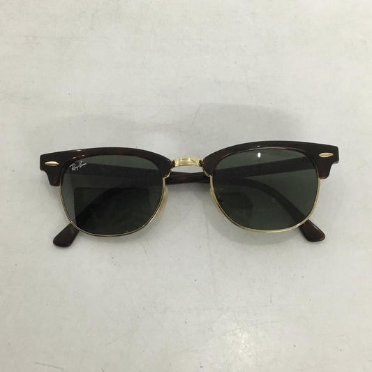 レイバン Ray-Ban めがね・サングラス サングラス RB2156 NEW CLUBMASTER 無地 茶 / ブラウン / X 金 / ゴールド /  メンズ USED 古着 中古 10137932