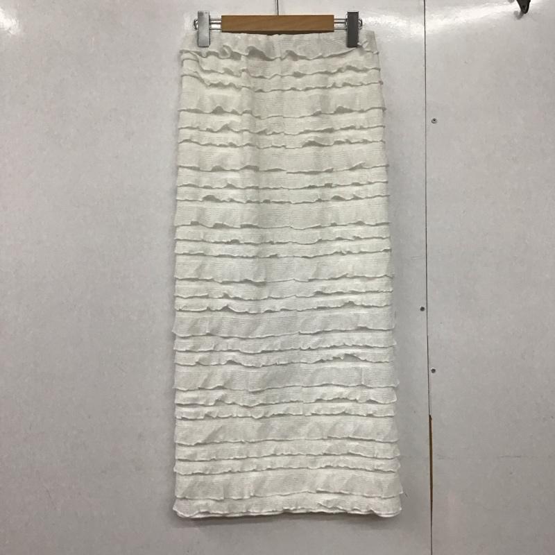 ローリーズファーム LOWRYS FARM スカート ロングスカート ロングスカート タイトスカート ストレッチ FREE 無地 白 / ホワイト /  レディース USED 古着 中古 10143819