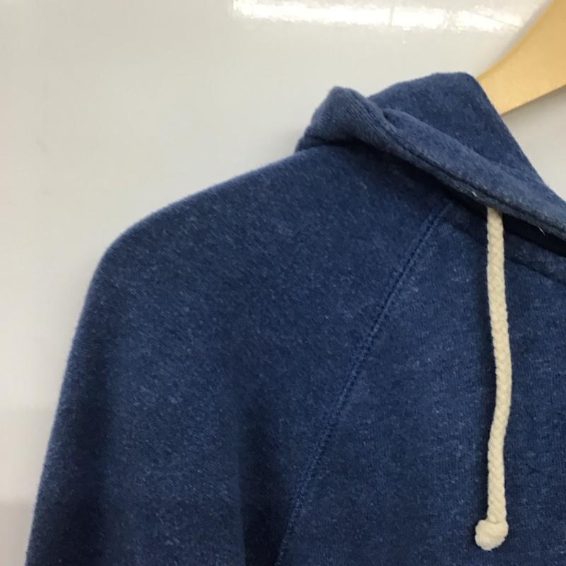 ゴーヘンプ GOHEMP パーカー 長袖 長袖パーカー ジップアップパーカー スウェット M 無地 青 / ブルー /  メンズ USED 古着 中古 10141451