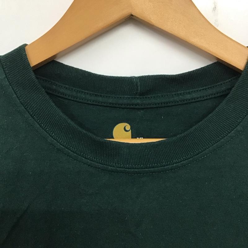 カーハート Carhartt Tシャツ 半袖 半袖カットソー プリントTシャツ クルーネックカットソー XL ロゴ、文字 緑 / グリーン /  メンズ USED 古着 中古 10140101