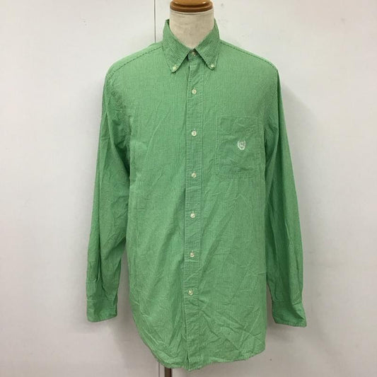 チャップス CHAPS シャツ、ブラウス 長袖 長袖シャツ カラーシャツ ポケットシャツ 長袖カットソー チェックシャツ L チェック 緑 / グリーン /  メンズ USED 古着 中古 10118268