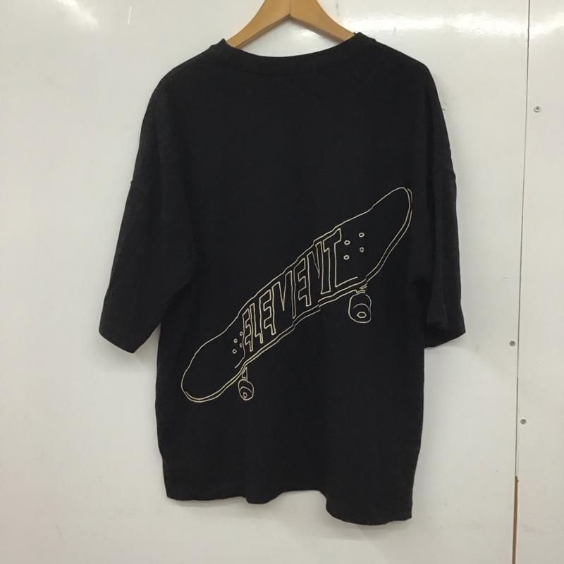 エレメント ELEMENT Tシャツ 半袖 半袖カットソー プリントTシャツ クルーネックカットソー L ロゴ、文字 黒 / ブラック /  メンズ USED 古着 中古 10137954