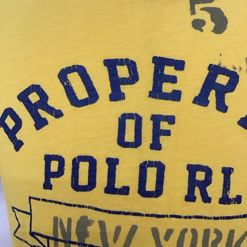 ポロラルフローレン POLO RALPH LAUREN Tシャツ 半袖 半袖 M ロゴ、文字 黄 / イエロー /  メンズ USED 古着 中古 10112817