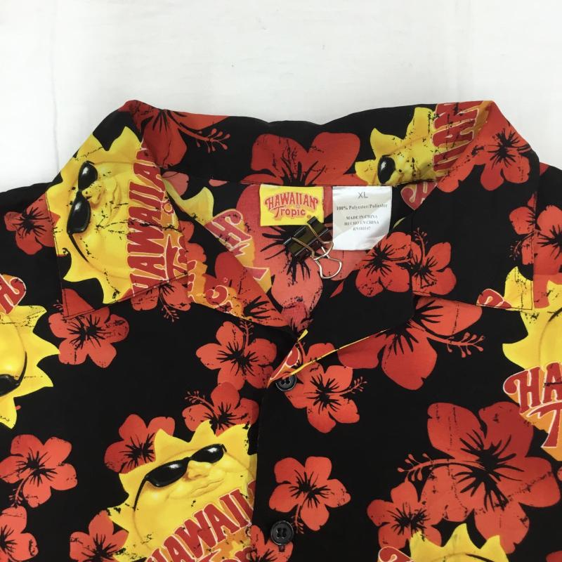 古着 USED シャツ、ブラウス 半袖 XL 総柄 黒 / ブラック / X 赤 / レッド / X 黄 / イエロー /  メンズ USED 古着 中古 10133487