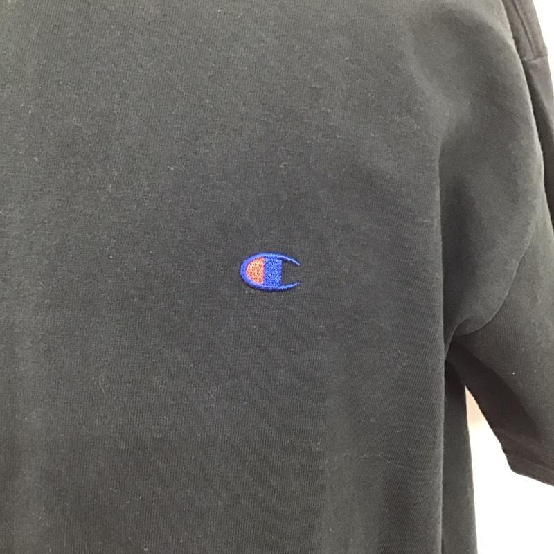 チャンピオン Champion Tシャツ 半袖 L 無地 黒 / ブラック /  メンズ USED 古着 中古 10107997