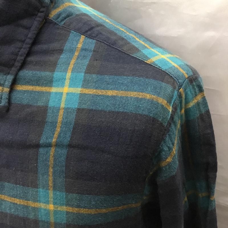 フォーティーファイブアールピーエム 45RPM シャツ、ブラウス 長袖 コットン ガーゼ 3 チェック 紺 / ネイビー / X 緑 / グリーン / X 橙 / オレンジ /  メンズ USED 古着 中古 10118962