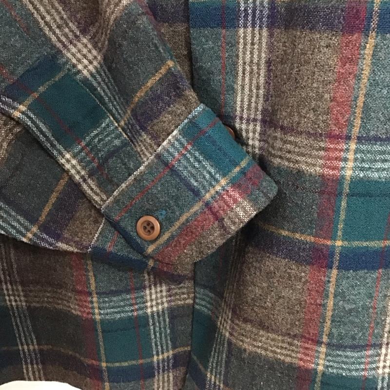 ペンドルトン PENDLETON シャツ、ブラウス 長袖 70s 70年代 ウール 開襟シャツ オープンカラーシャツ XL チェック マルチカラー / マルチカラー /  メンズ USED 古着 中古 10144067