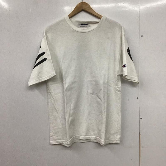 チャンピオン Champion Tシャツ 半袖 半袖カットソー プリントTシャツ クルーネックカットソー M プリント 白 / ホワイト /  メンズ USED 古着 中古 10151366